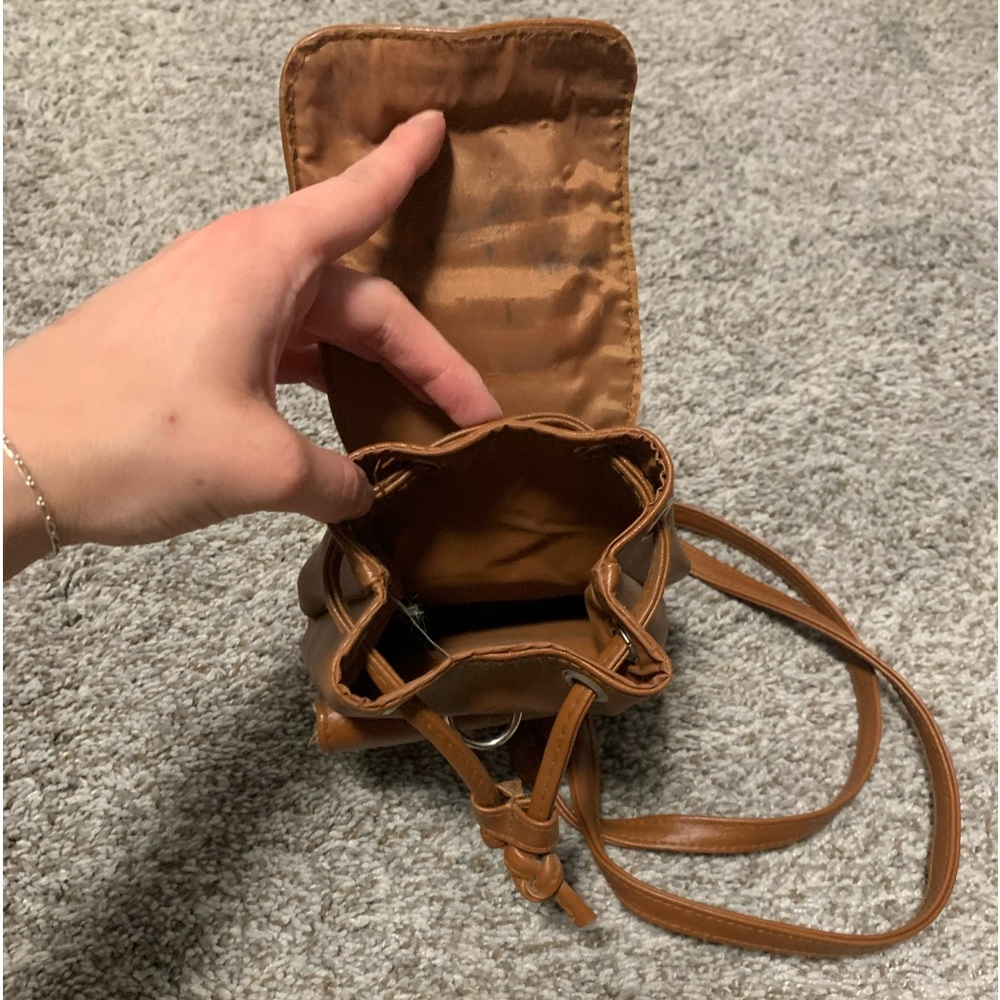 Mini Brown Leather Backpack - Picture 3 of 4